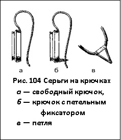 Серьги на крючках